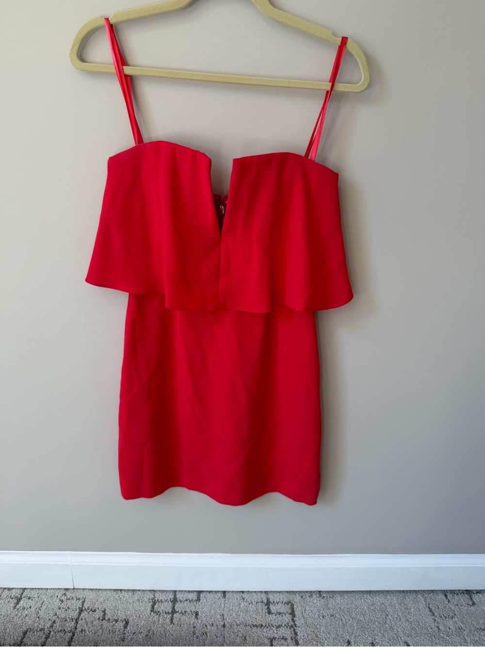 BCBGMaxAzria Strapless Scarlet Red Mini Dress - Picture 2 of 5